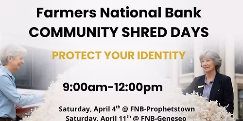 Farmers National Bank Community Shred Days