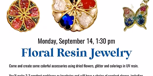 Floral Resin Jewelry Class