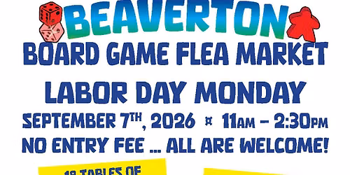 Beaverton Board Game Flea Market
