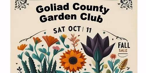 Fall Garden club plant and garden decor sale