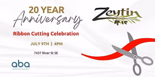 Zeytin Turkish Restaurant 20 Year Anniversary Ribbon Cutting Celebration