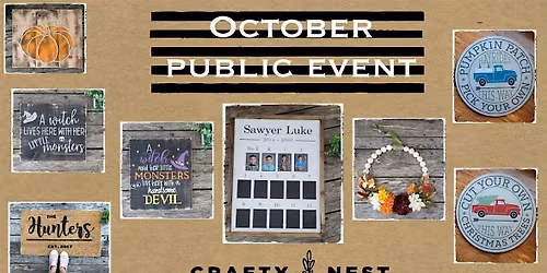 October 20th Public Night at The Crafty Nest