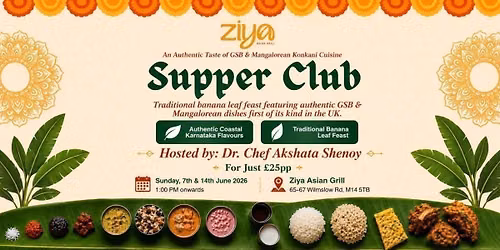 GSB &amp; Mangalorean Konkani Cuisine Supper Club at Ziya Asian Grill