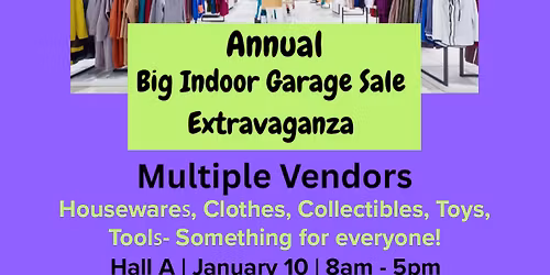 Big Indoor Garage Sale Extravaganza