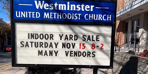 Indoor Yard Sale Westminster United Methodist Church 