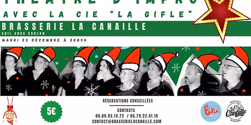 Th\u00e9atre d'impro avec la Gifle le mardi 23 d\u00e9cembre