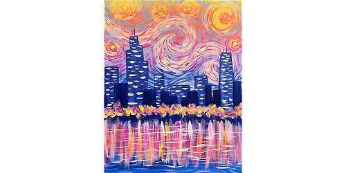 Glowing Starry Night - Chicago - Paint and Sip in Chicago | Classpop!\u2122