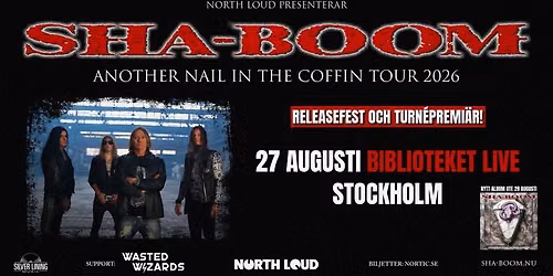 SHA-BOOM RELEASEFEST | Biblioteket Live, Stockholm (SE)