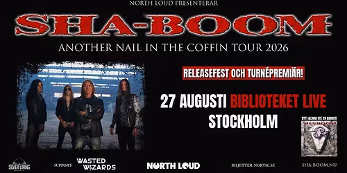 SHA-BOOM RELEASEFEST | Biblioteket Live, Stockholm (SE)