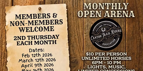 Canton Trail Riders Open Arena Day