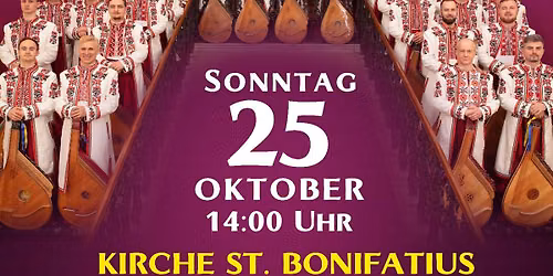Der Ukrainische nationale M\u00e4nnerchor mit Bandura \u2013 Ensemble \u201eMayborody\u201c. Benefizkonzert.
