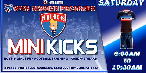 Saturday - Mini Kicks (4-6 years Only)