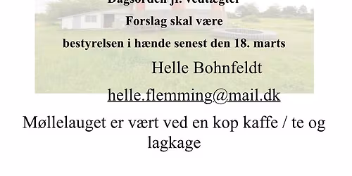 BOG\u00d8 M\u00d8LLE. Generalforsamling. 