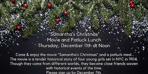 Christmas Movie and Potluck with Friends