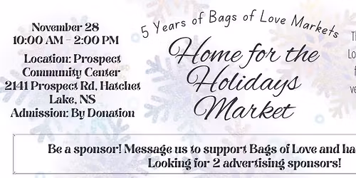 Home for the Holidays Market - 5 years of Bags of Love Markets