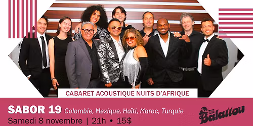 SABOR 19 | Cabaret Acoustique Nuits d'Afrique