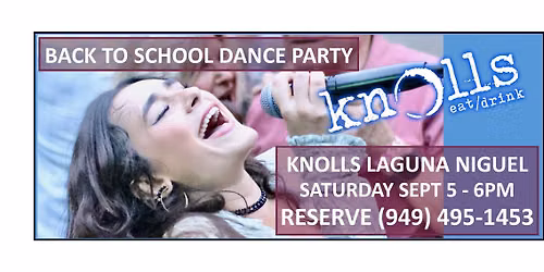 Back to School Dance Night at Knolls - Pinch Me! Band Live
