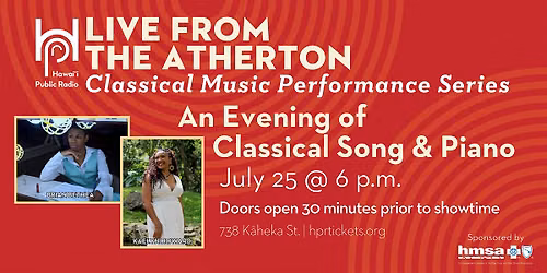 Live from the Atherton: An Evening of Classical Song & Piano