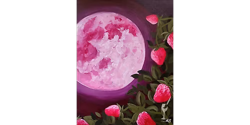 Shining Strawberry Moon - Paint and Sip in Denver | Classpop!\u2122
