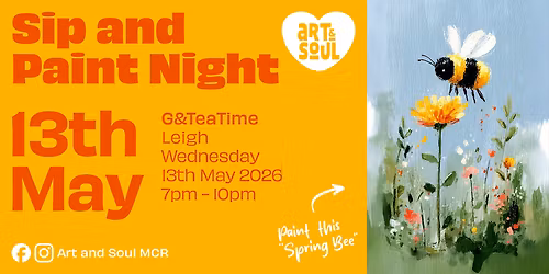 Sip and Paint Night at G&TeaTime, Leigh