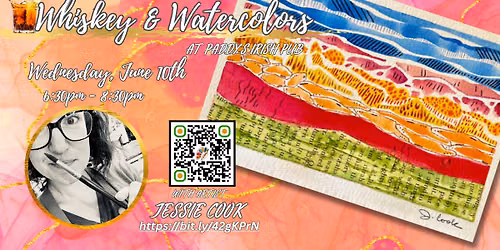 Whiskey & Watercolors - Mixed Media Abstract Landscape with artist Jessie Cook