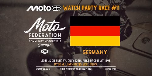 Watch Party MotoGP #11, Germany