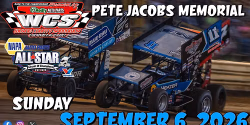 12th Annual -- Pete Jacobs Memorial, featuring the All Star Circuit of Champion Sprint Cars