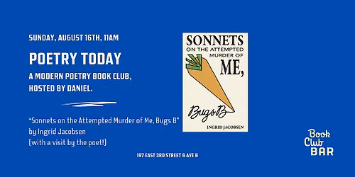 Poetry Today Book Club: "Sonnets..." by Ingrid Jacobsen