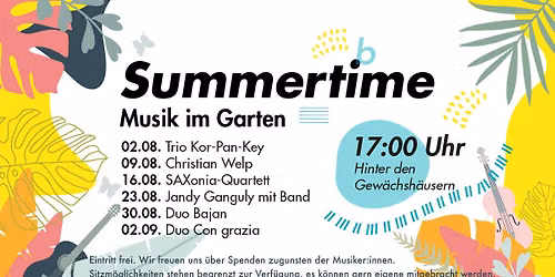 SUMMERTIME - MUSIK IM GARTEN