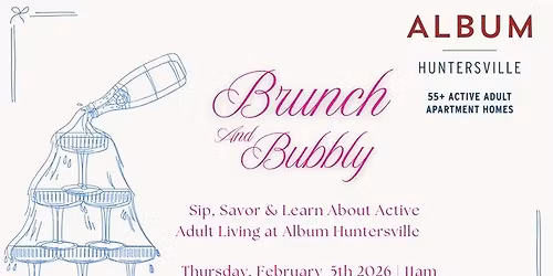 Brunch & Bubbly Learn All Things Active Adult Living at Album Huntersville