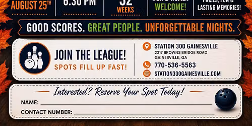 Fall Mixed Bowling League!!