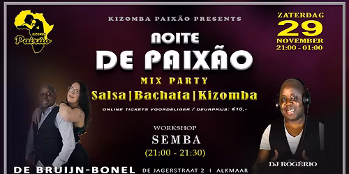 NOITE DE PAIX\u00c3O - Salsa | Bachata | Kizomba l Semba