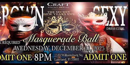 Craft Smoke House New Year Eve's Masquerade