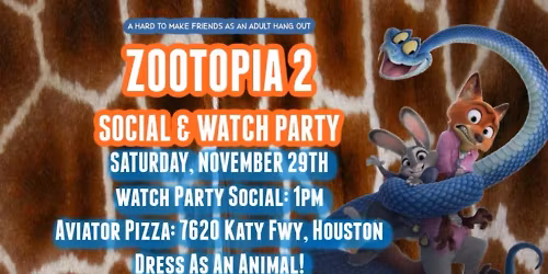 Zootopia 2 Watch Party Movie Social