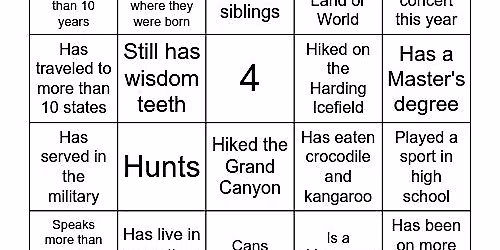 BINGO SPEED DATING FOR SINGLES AGES 35-55!