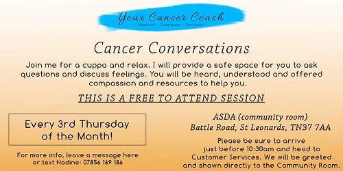 Cancer Conversations. Free Monthly Support Group
