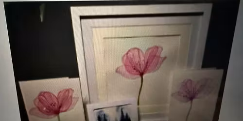 Watercolor Atmosphere Landscape and Translucent Flower