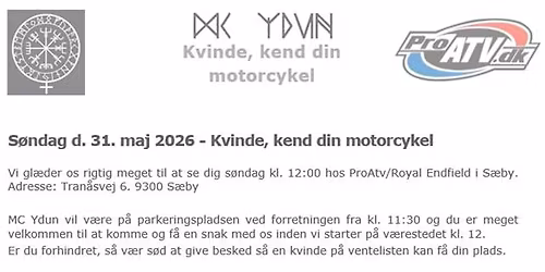Kvinde, Kend din motorcykel