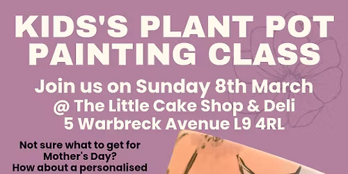 Children's Plant Pot Painting class