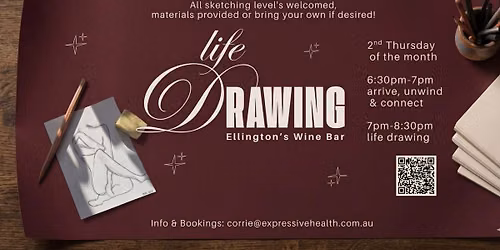 Life Drawing at Ellington\u2019s Wine Bar \ud83c\udf77\u270d\ufe0f