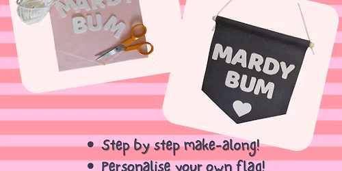 Pennant flag banner worksop with Stars and Wishes