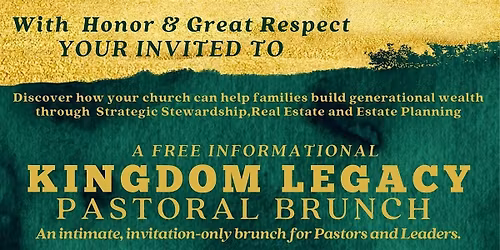 Kingdom Legacy Pastoral Brunch
