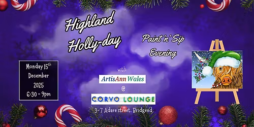 Highland Holly-day! Christmas Paint n Sip Evening