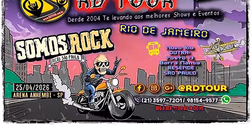 SOMOS ROCK- Excurs\u00e3o RD Tour RJ - (Caravana Rio)