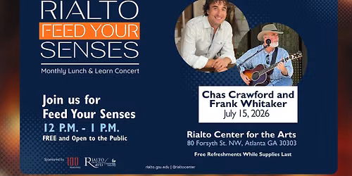 Feed Your Senses: Lunchtime Concert w\/ Chas Crawford and Frank Whitaker