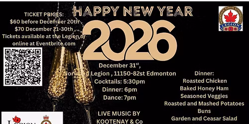 Norwood Legion New Year's Eve Dinner and Dance
