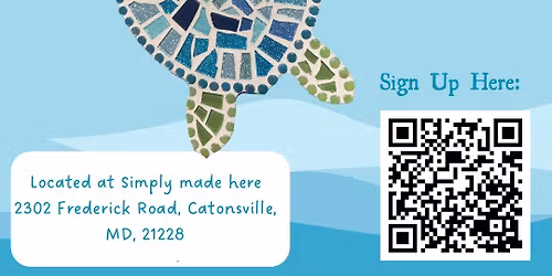 2\/25 sea turtle mosaic workshop