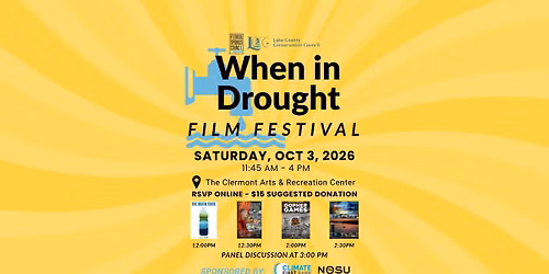 When in Drought Film Festival - Lake County Conservation Council & Florida Springs Council