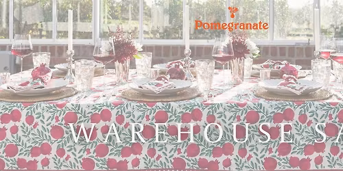 WAREHOUSE SALE: November 19-22, 2025