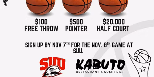 Win $20,000 Suu basketball 1\/2 court shot